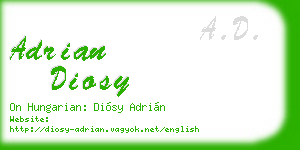adrian diosy business card